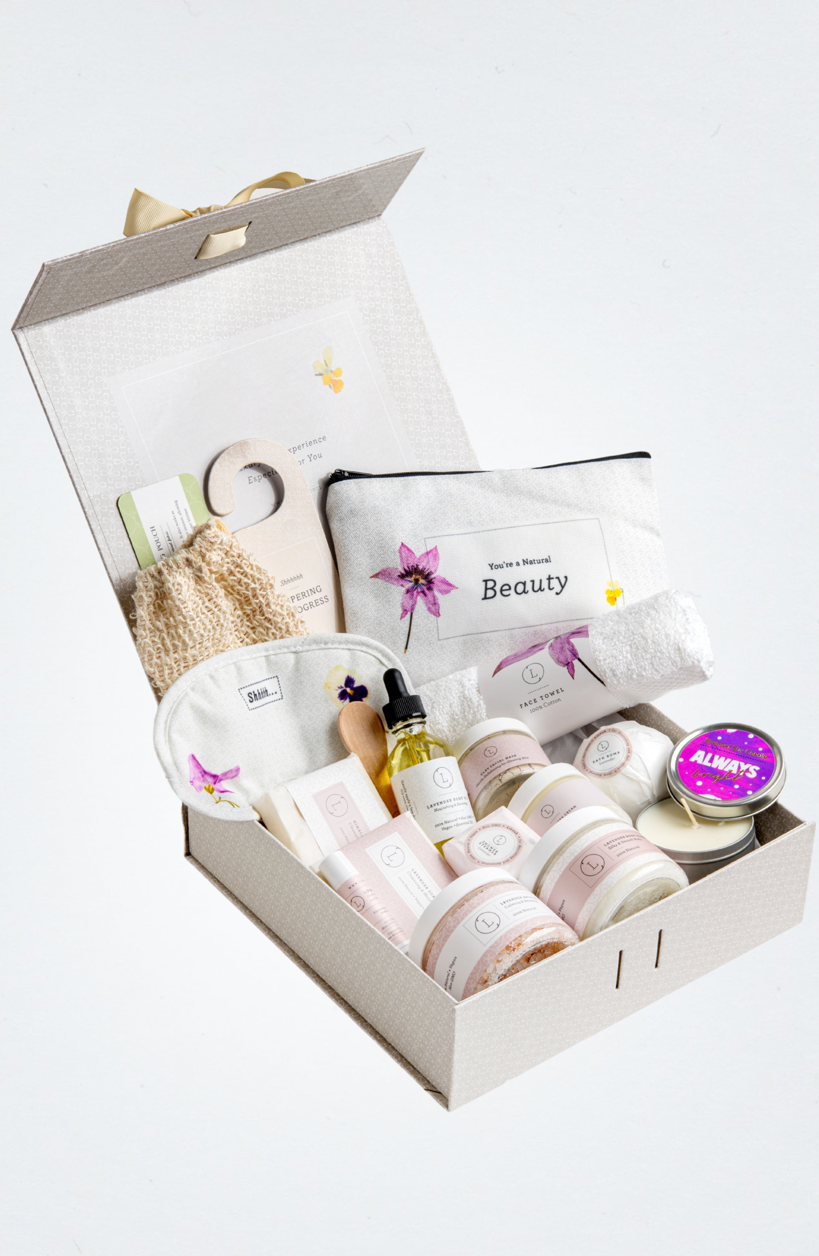 A Special Day Gift, Birthday Gift Basket, Lavender Natural Bath & Body