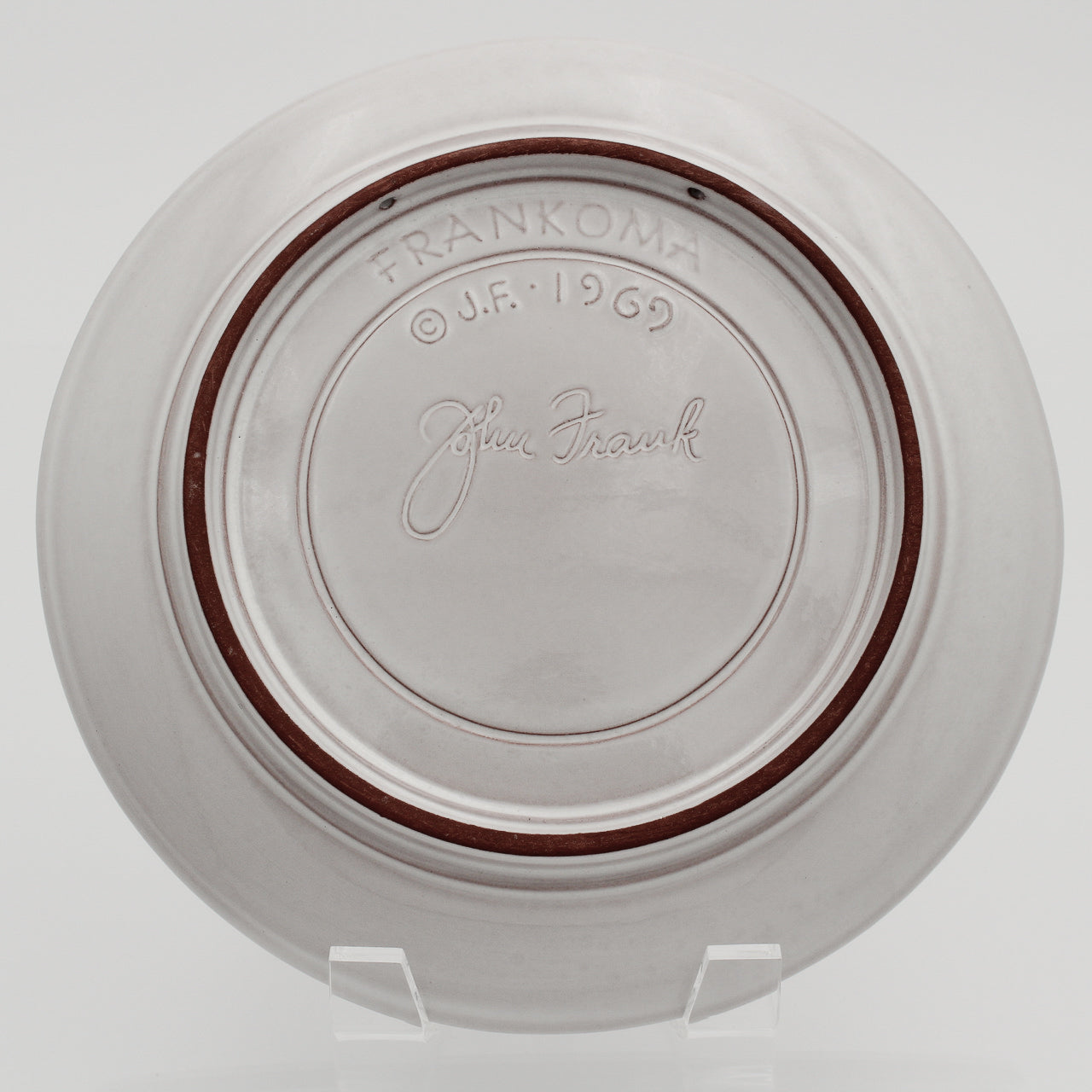 Frankoma 1969 Christmas Plate – Laid in a Manger by John Frank