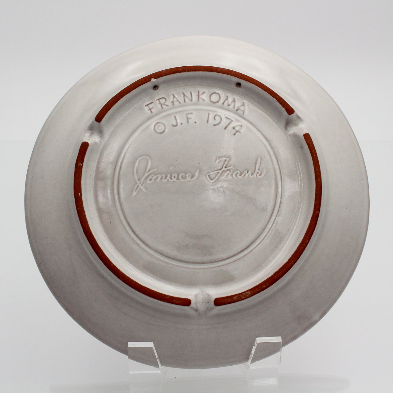 Frankoma 1974 Christmas Plate – She Loved and Cared by Joniece Frank