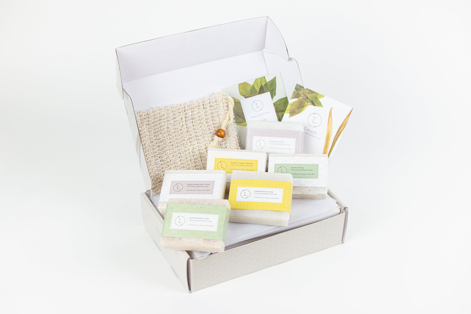 Set of  6 Handmade cold process ,Natural Soap Bars in gift Set box