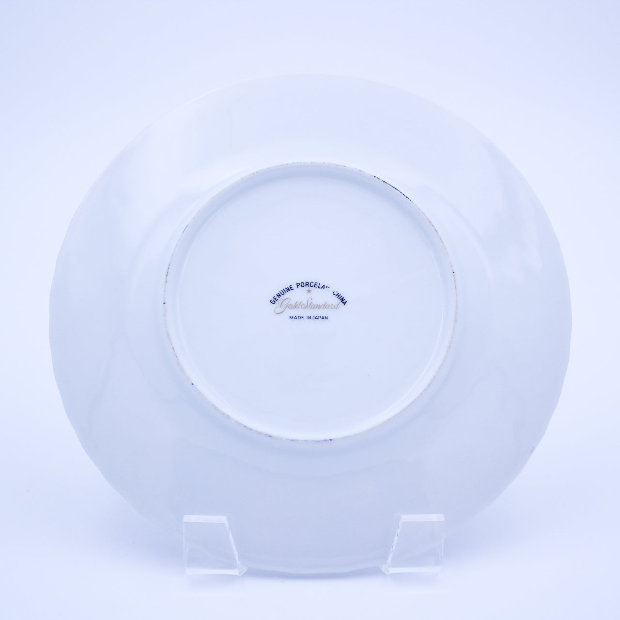 Gold Standard GST1 Porcelain Salad Plate – Pink Rosebud Silver Edge Vintage