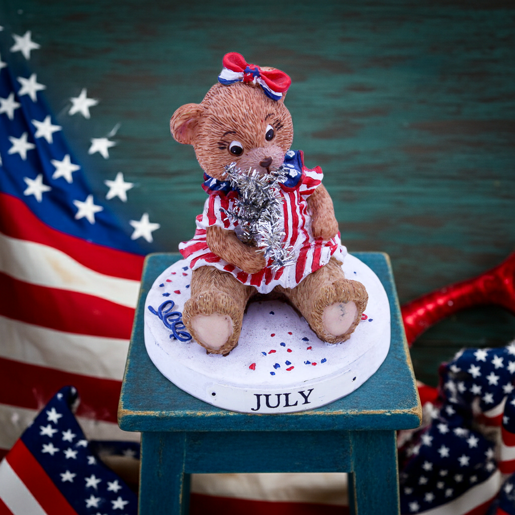 1998 July Bear by Papel – Theadorables Second Edition Figurine