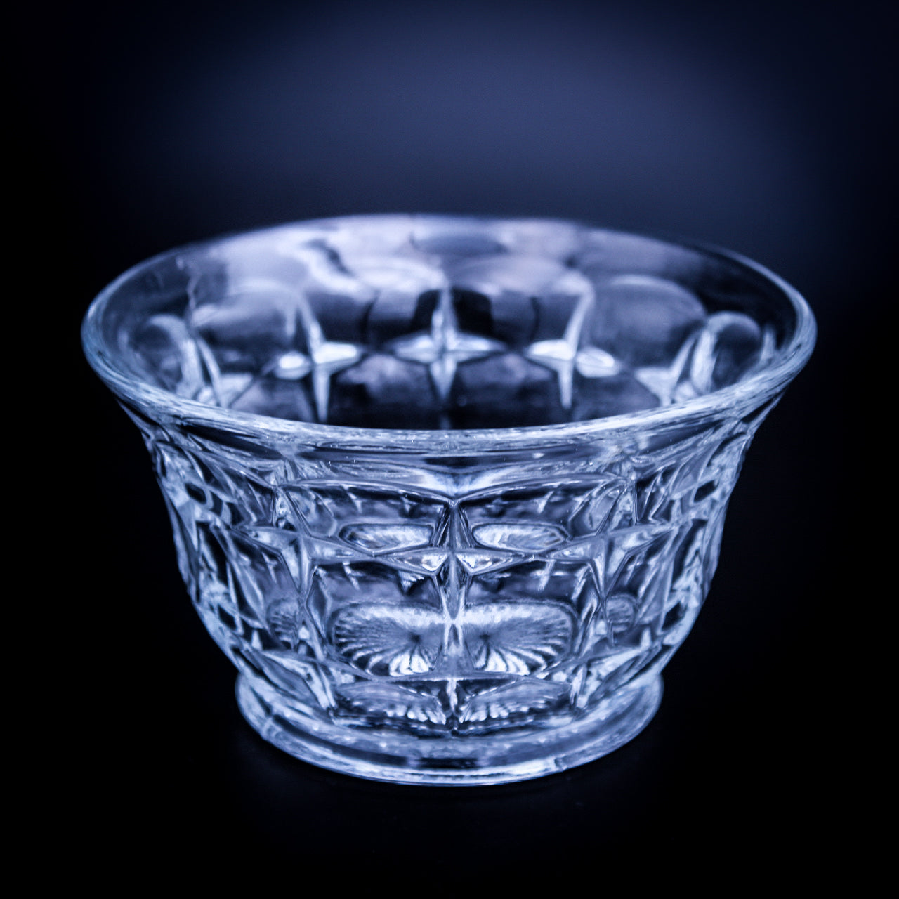 Rare Indiana Glass Mayonnaise Bowl – 1960 Constellation Pattern, Clear