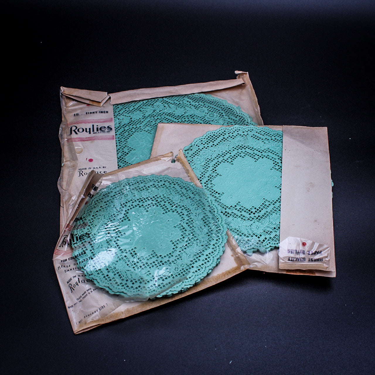 Vintage Roylies Green Paper Doilies – 5", 6", 8" Set of 3 Sizes