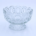 Vintage L.E. Smith Moon & Star Clear Glass Pedestal Dish Bowl 6"