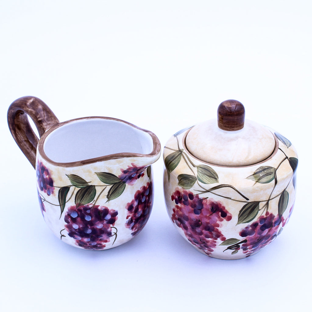 Wisteria Sugar Bowl & Creamer Set – Heritage Mint – Vintage Floral Elegance
