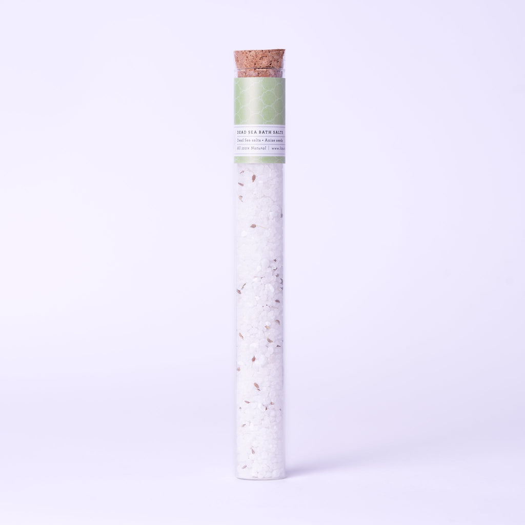 Natural Bath Salts Gift set in 8 Glass Tubes, Luxurious Bath Experience