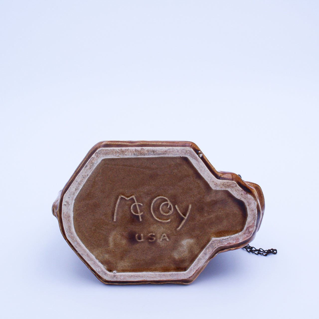 1950s Vintage McCoy Wishing Well Planter with Chain