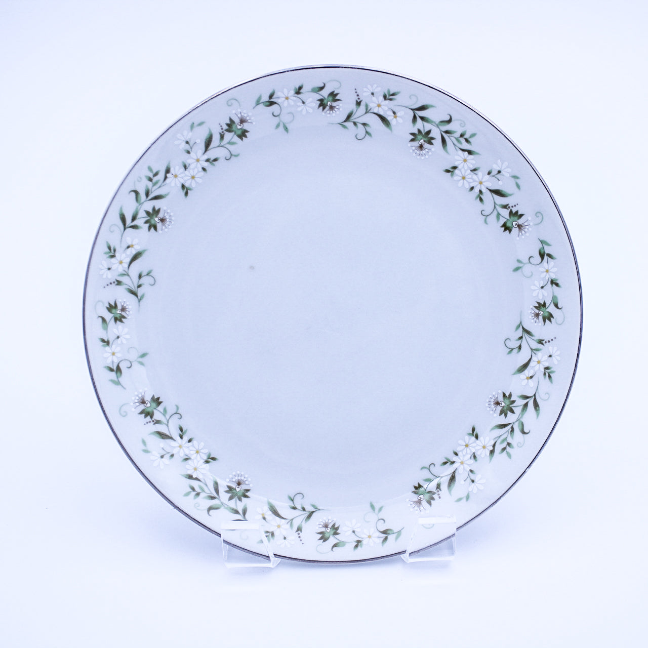 Mikasa Rambling Salad Plates Set of 4 – Platinum Rim, Discontinued