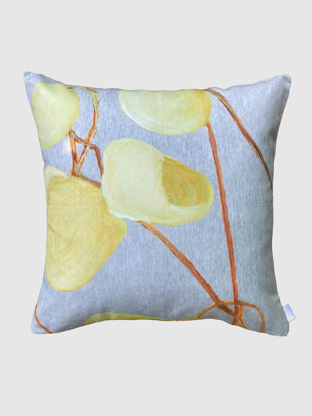 Throw Pillow: Milkweed on Pale Grey