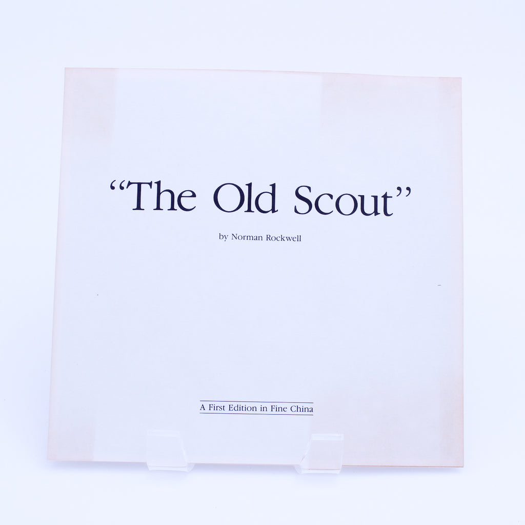 Norman Rockwell Plate – The Old Scout – Knowles Heritage – COA & Box – 1990