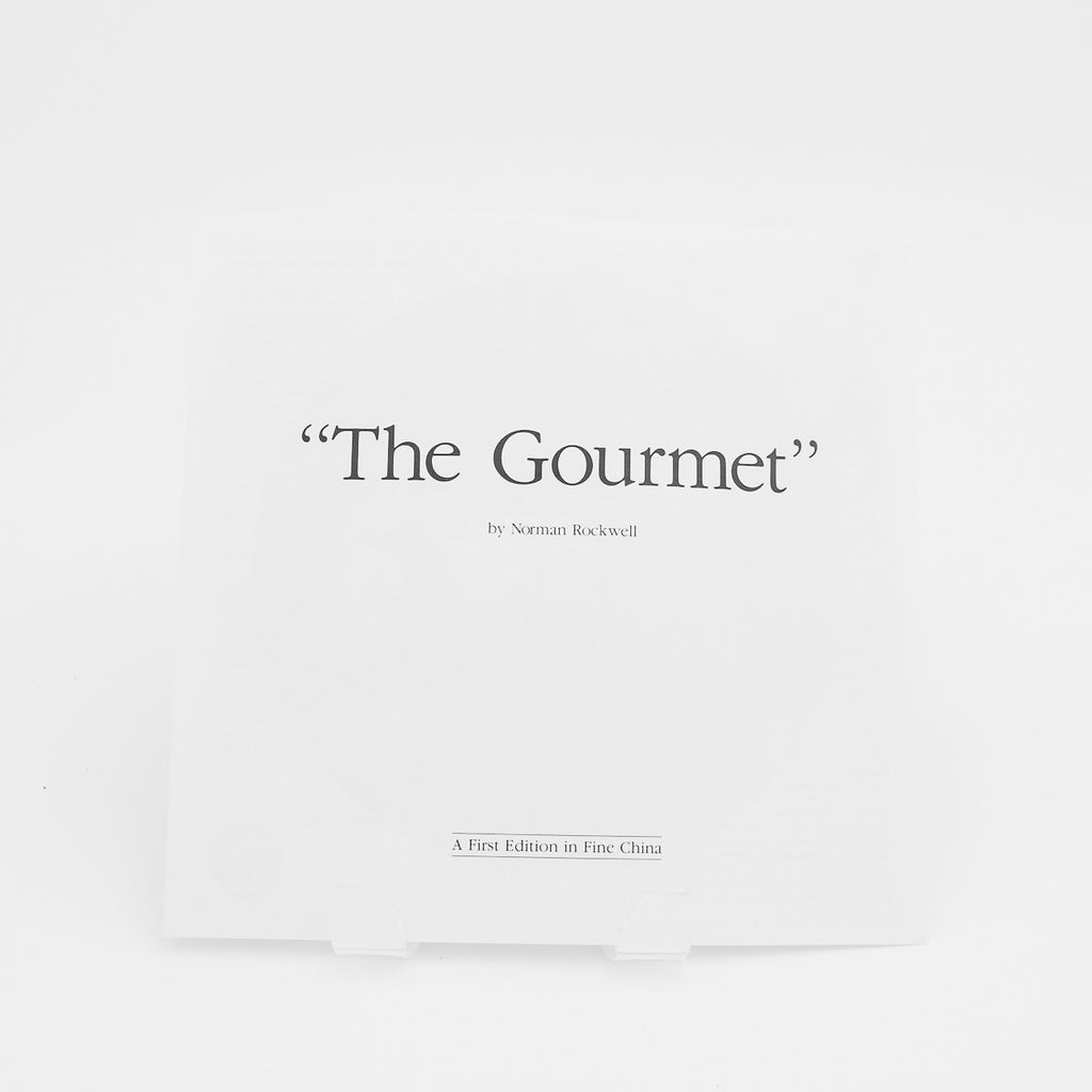 Norman Rockwell Plate – The Gourmet – Knowles Heritage – COA & Box – 1985