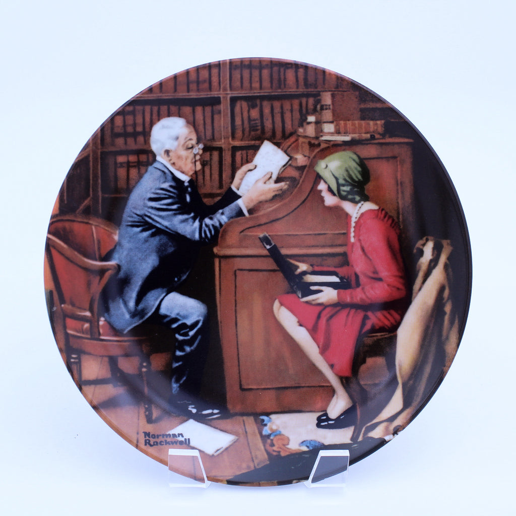 Norman Rockwell Plate – The Professor – Knowles Heritage – COA & Box – 1986