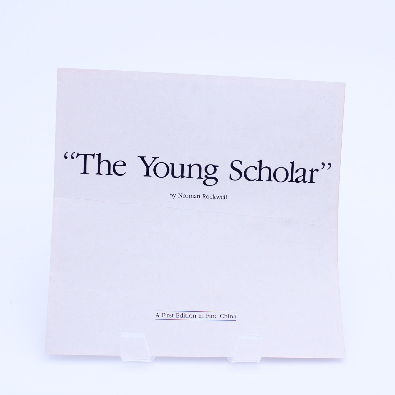 Norman Rockwell Plate – The Young Scholar – Knowles Heritage – COA & Box – 1991