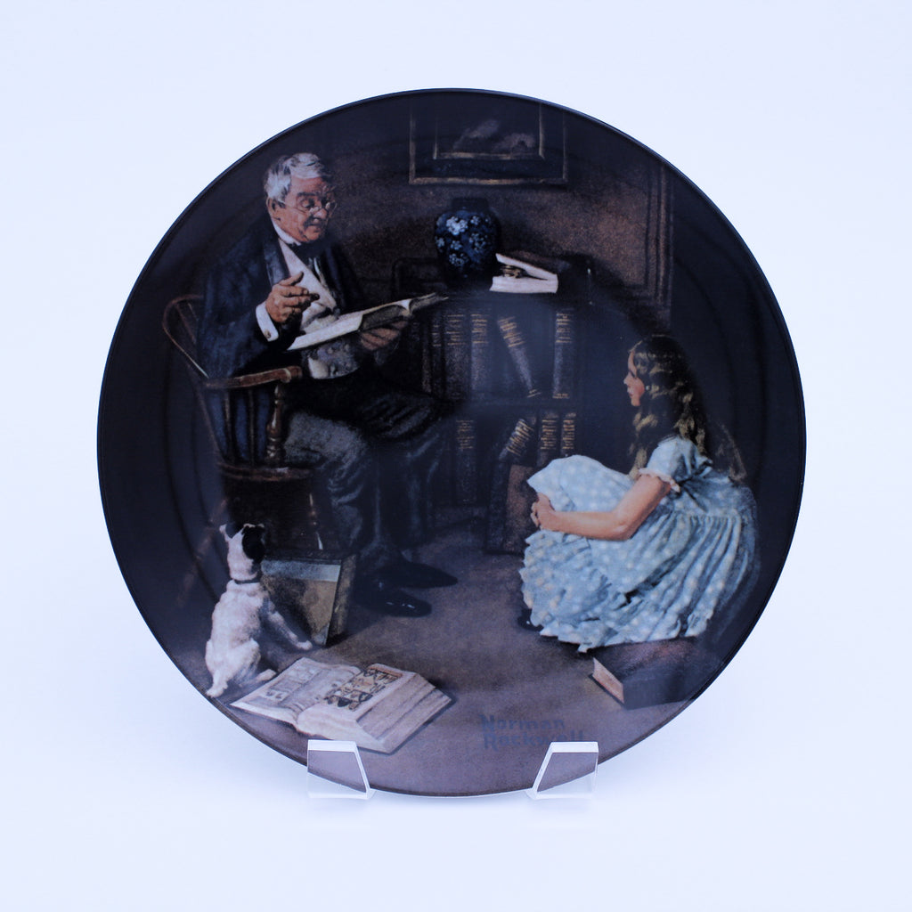Norman Rockwell Plate – The Storyteller – Knowles Heritage – COA & Box – 1984