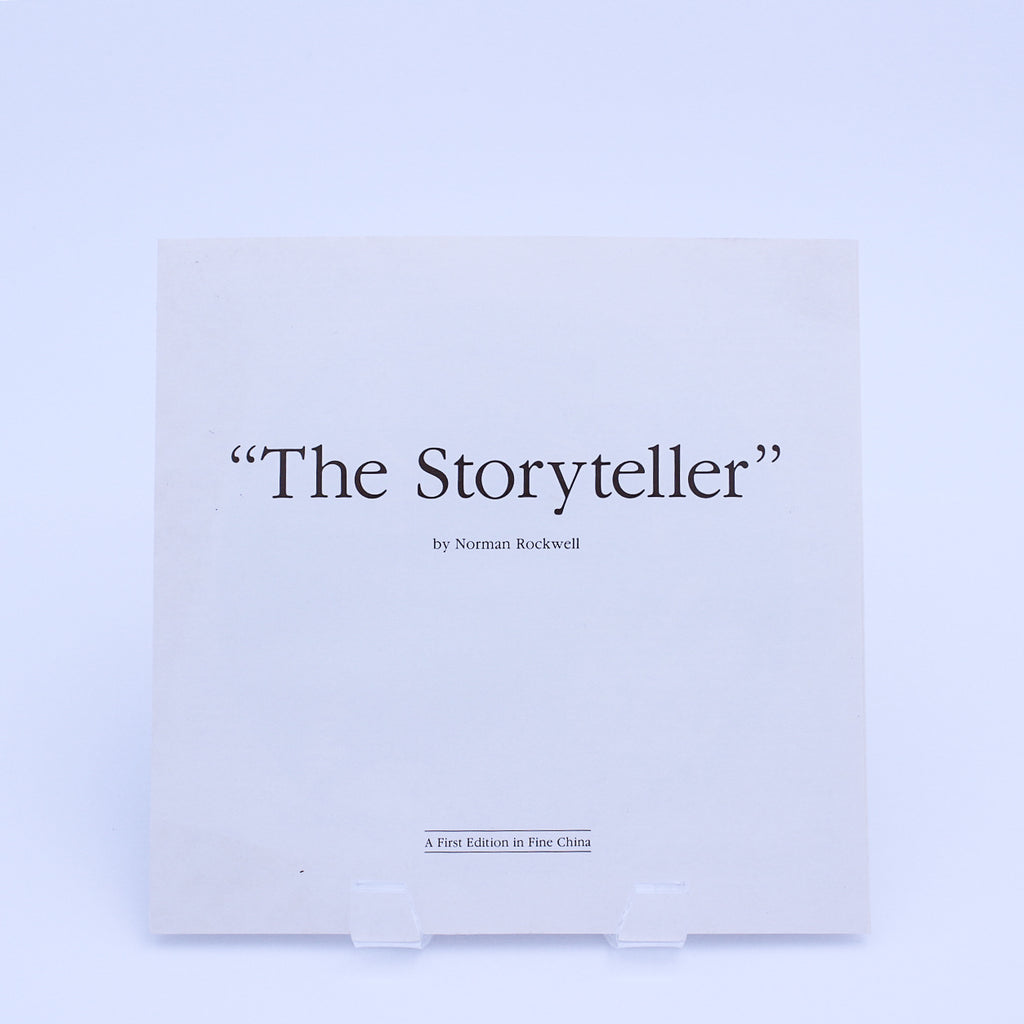 Norman Rockwell Plate – The Storyteller – Knowles Heritage – COA & Box – 1984