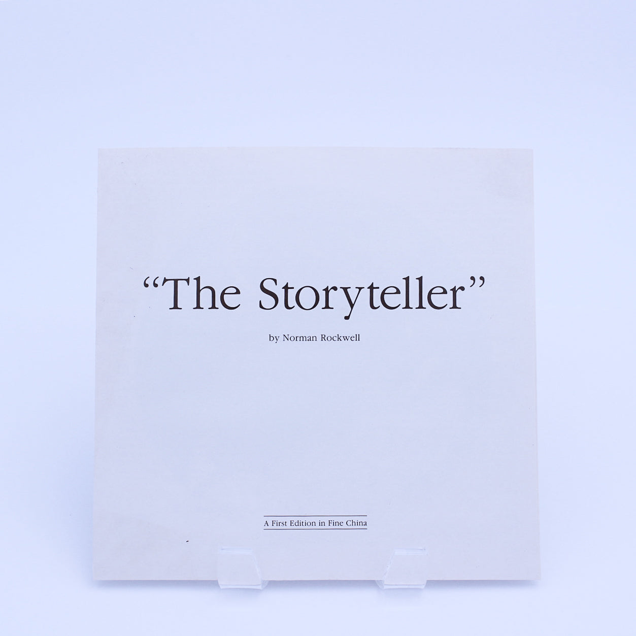 Norman Rockwell Plate – The Storyteller – Knowles Heritage – COA & Box – 1984