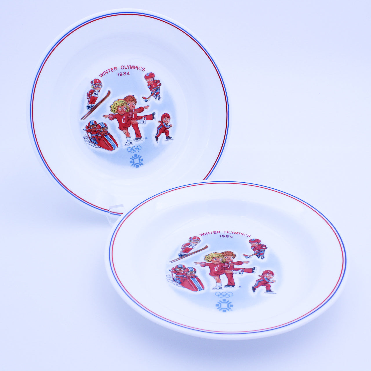 Vintage 1984 Campbell's Kids Olympic Bowls – Sarajevo Set of 2