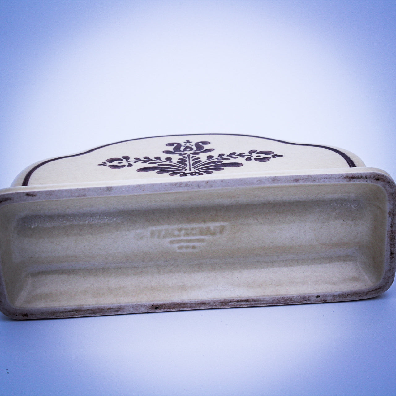 Pfaltzgraff Village Coffee Pot & Napkin Holder – Beige Floral Stoneware