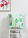 Throw Pillow: Poppy Pods on Ecru