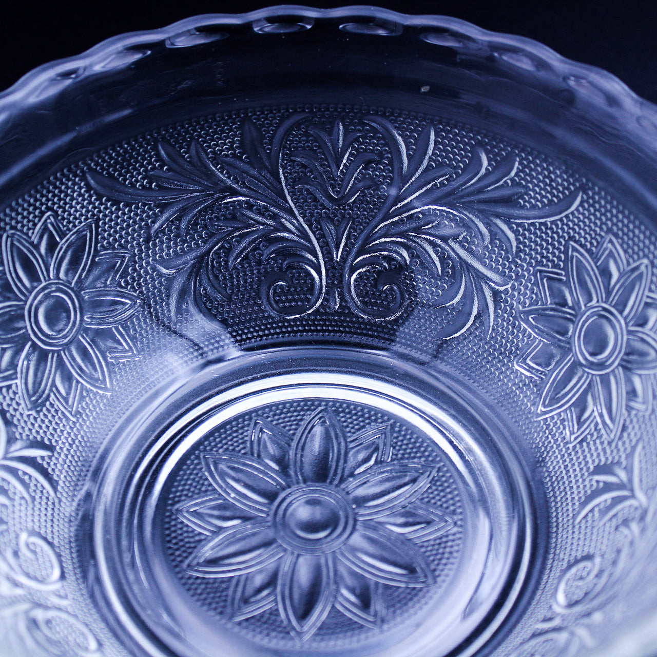 Vintage Anchor Hocking Sandwich Clear Glass Bowl (1940s–60s)