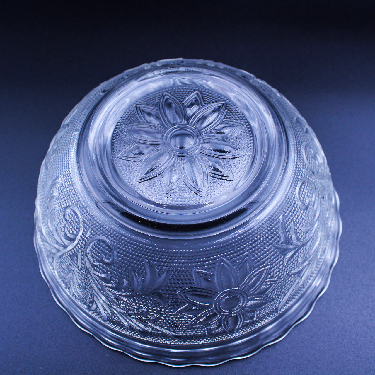 Vintage Anchor Hocking Sandwich Clear Glass Bowl (1940s–60s)