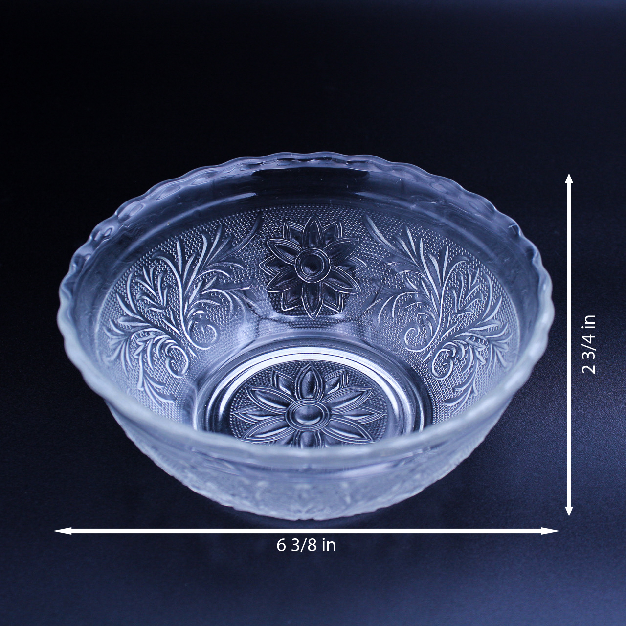 Vintage Anchor Hocking Sandwich Clear Glass Bowl (1940s–60s)