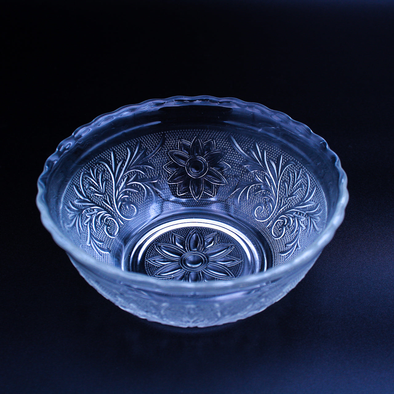 Vintage Anchor Hocking Sandwich Clear Glass Bowl (1940s–60s)
