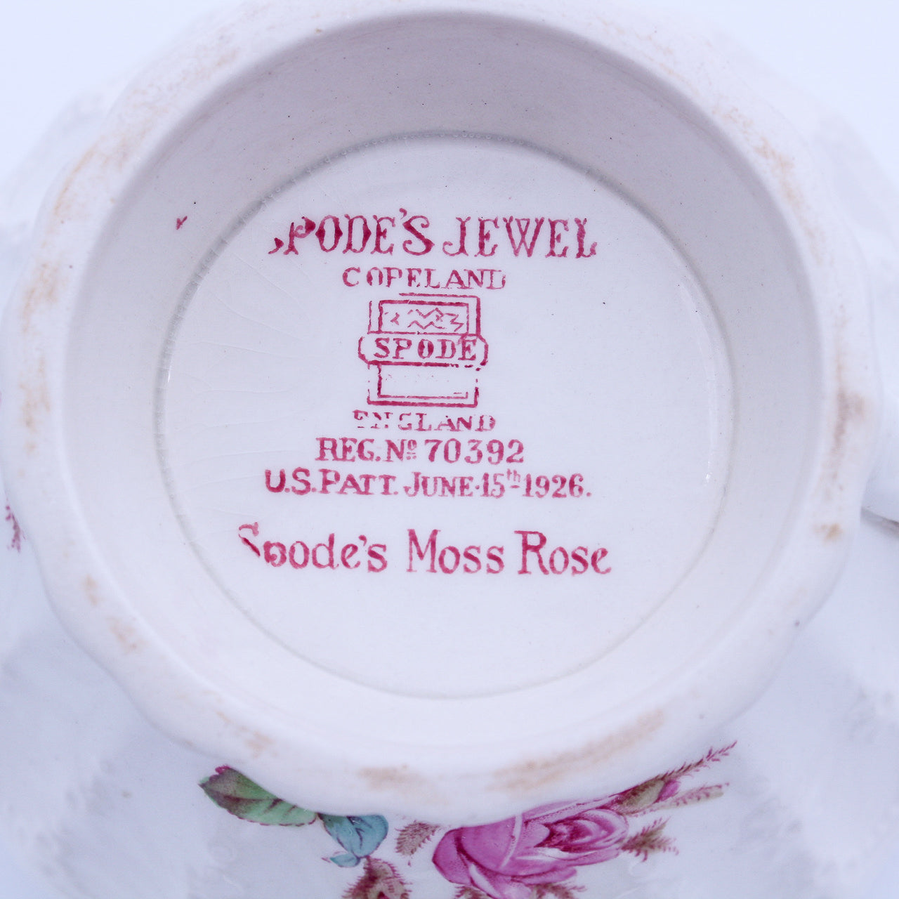 Spode Jewel Copeland Heath & Rose Creamer #70392 – Vintage China