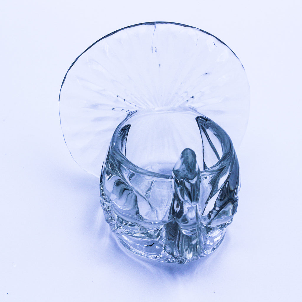 Vintage AVON 1979 Glass Turkey Tealight Holder Thanksgiving Decor