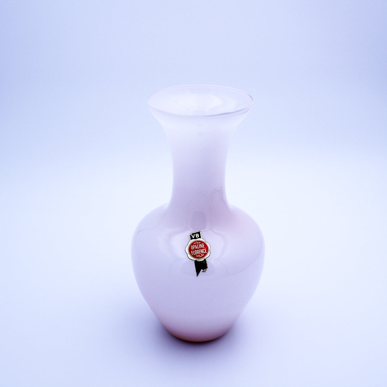 Rare Large Soft Pink Opaline Florence Vase, Made in Italy