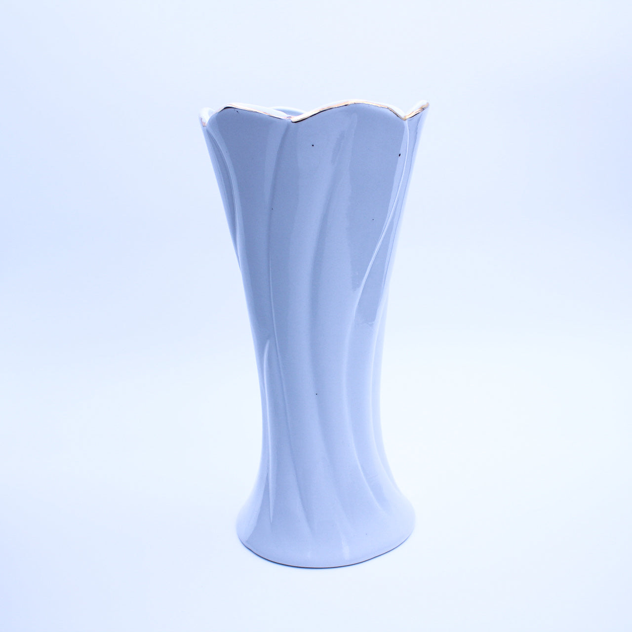 Vintage 12" Porcelain Vase – Pink Roses & Gold Trim