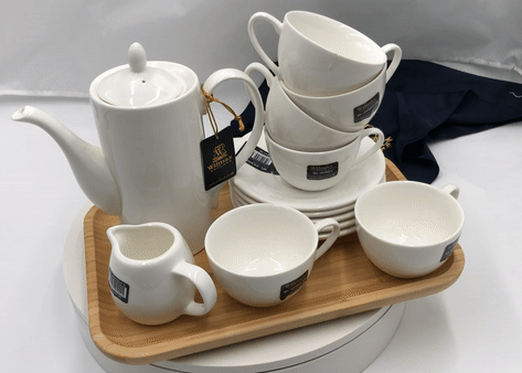 15 Piece Coffee Entertaining Set  SUGAR BOWL & CREAMER