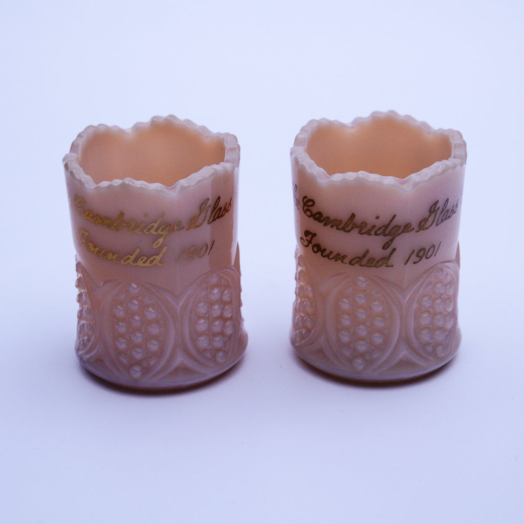 Set of 2 Vintage Fenton Pink Iridescent Toothpick Holders – Cambridge Glass