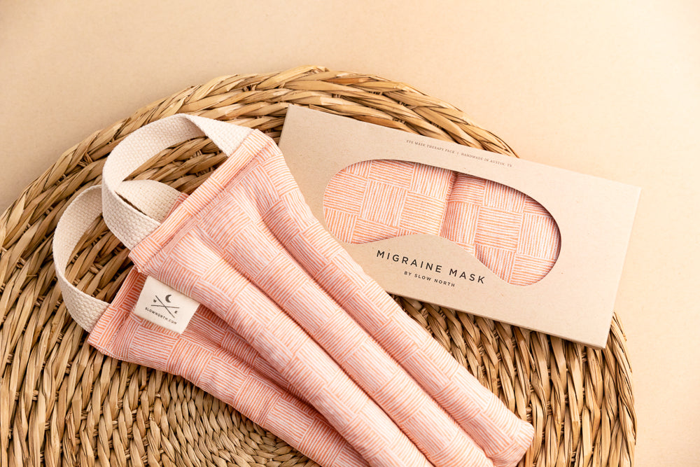 Eye Mask + Neck Wrap Bundle - Pink Pampas