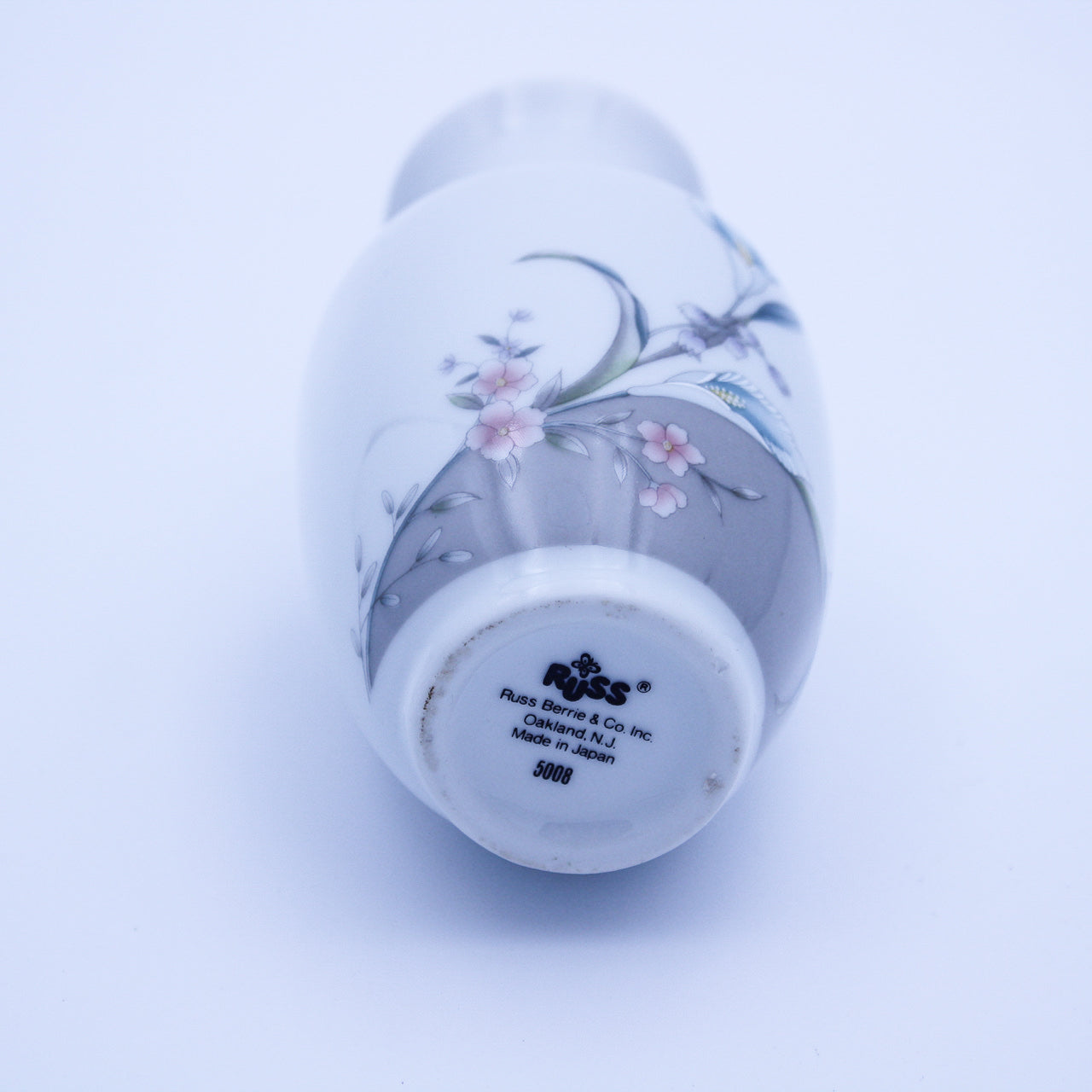 Vintage Russ Berrie Porcelain Bud Vase #5008 Japan 1970s, 5" Floral