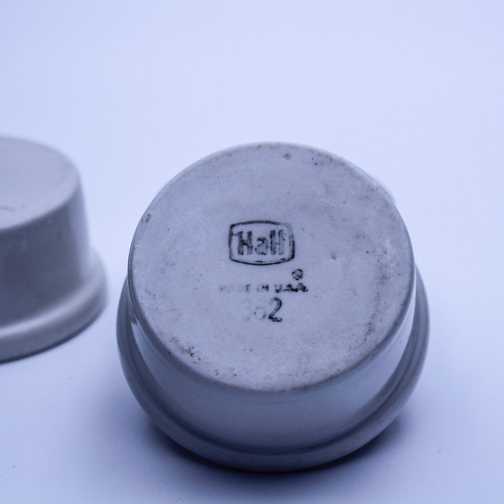 Vintage Hall China #362 White Ramekin Set of 3, 2.5oz, Used