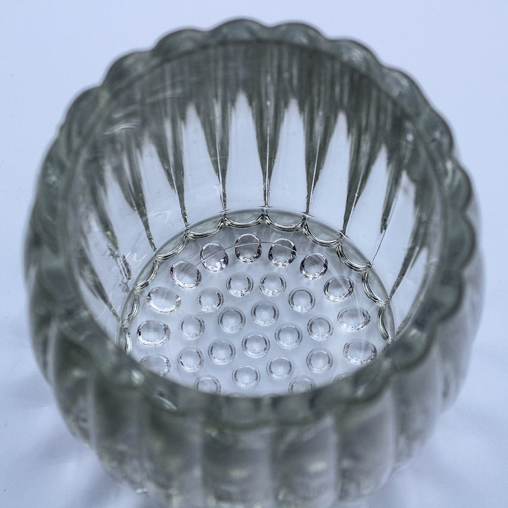 Vintage Jeannette Glass National Pattern Relish Candy Jar w/ Lid