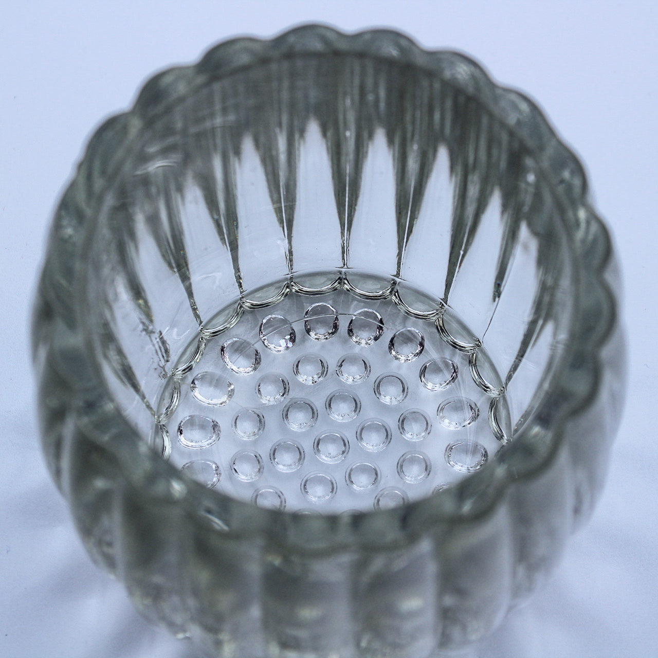 Vintage Jeannette Glass National Pattern Relish Candy Jar w/ Lid