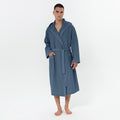Men's Hooded Turkish Cotton Waffle Robe