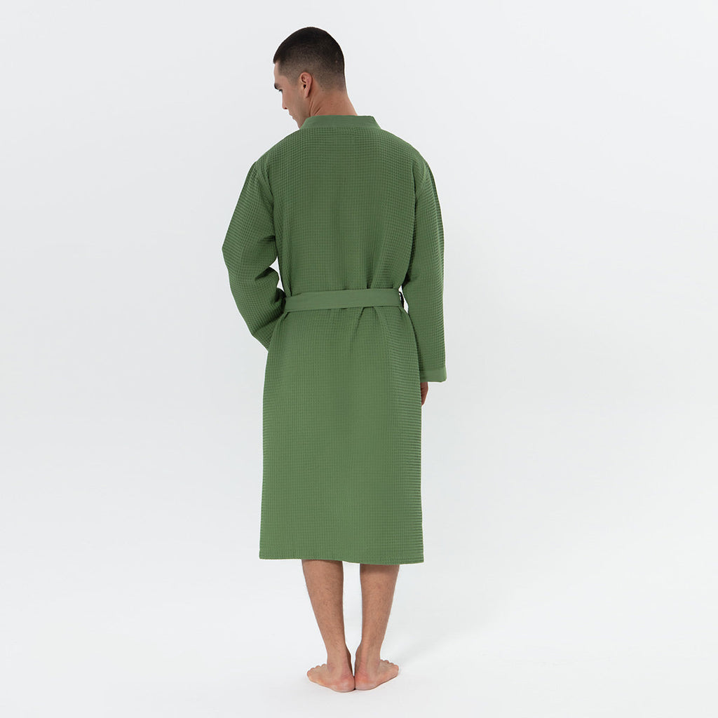 Men's Lightweight Kimono Waffle Spa Robe