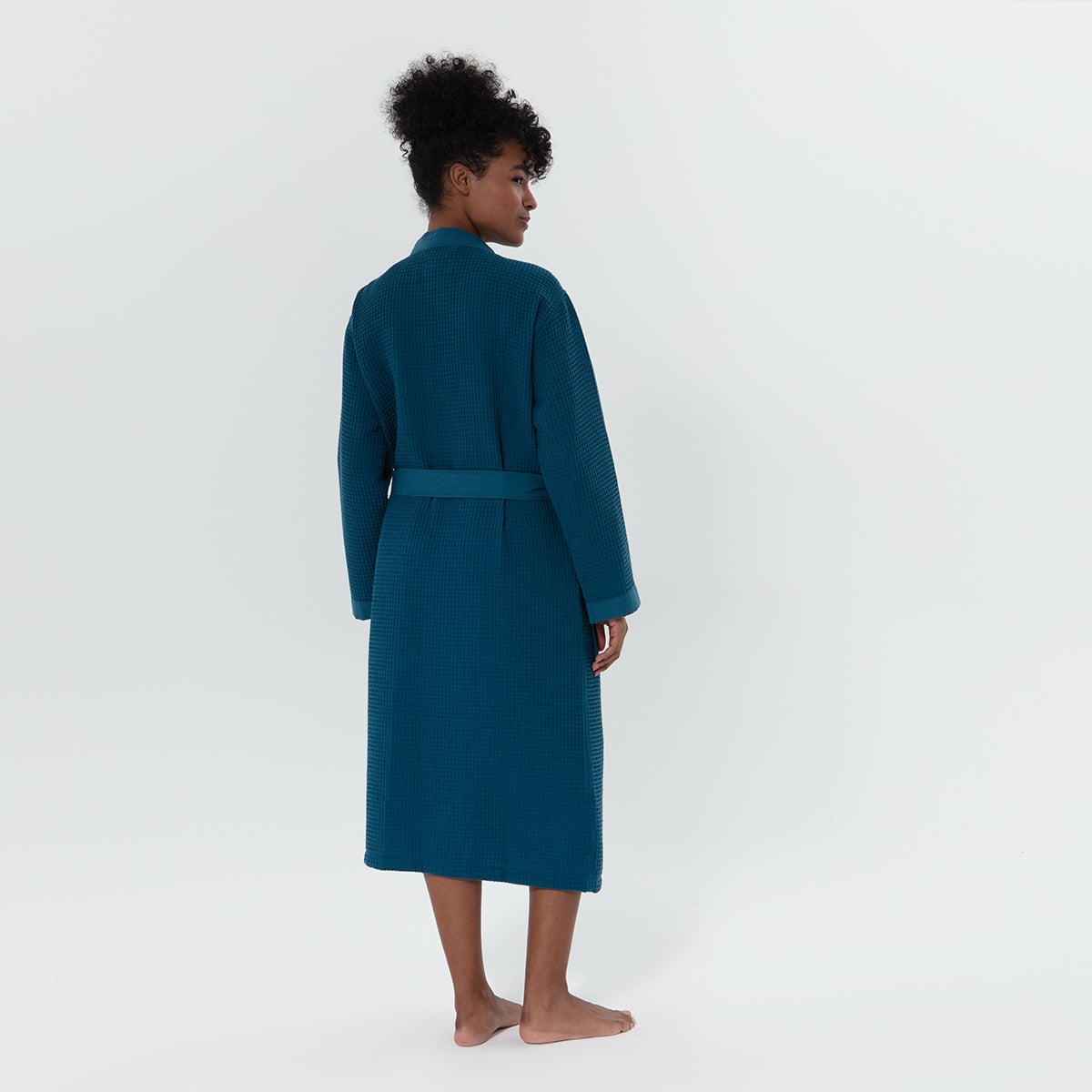 Women’s Lightweight Kimono Waffle Spa Robe