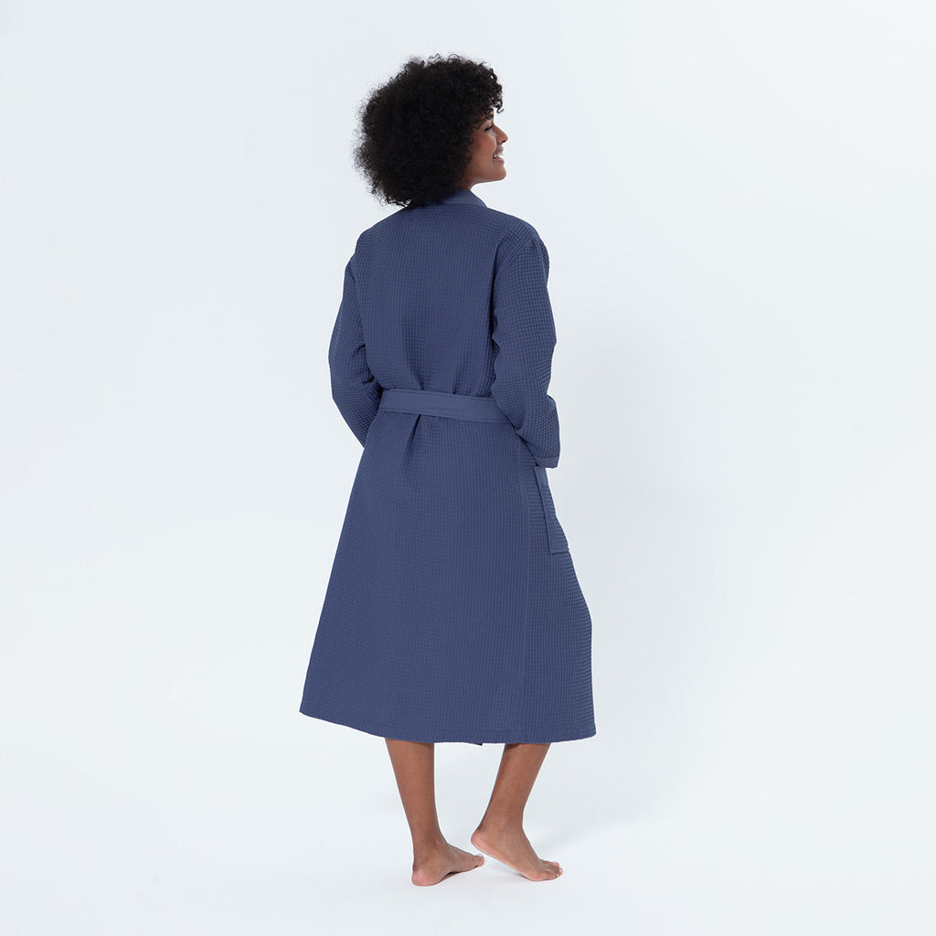 Women’s Lightweight Kimono Waffle Spa Robe
