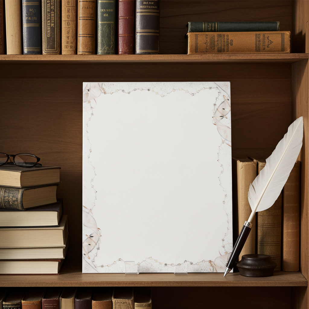 Gold Party Letterhead Paper 25 Sheets 8.5"x11" Premium