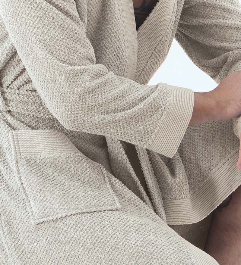 Men's Organic Turkish Terry Cloth Kimono Bathrobe