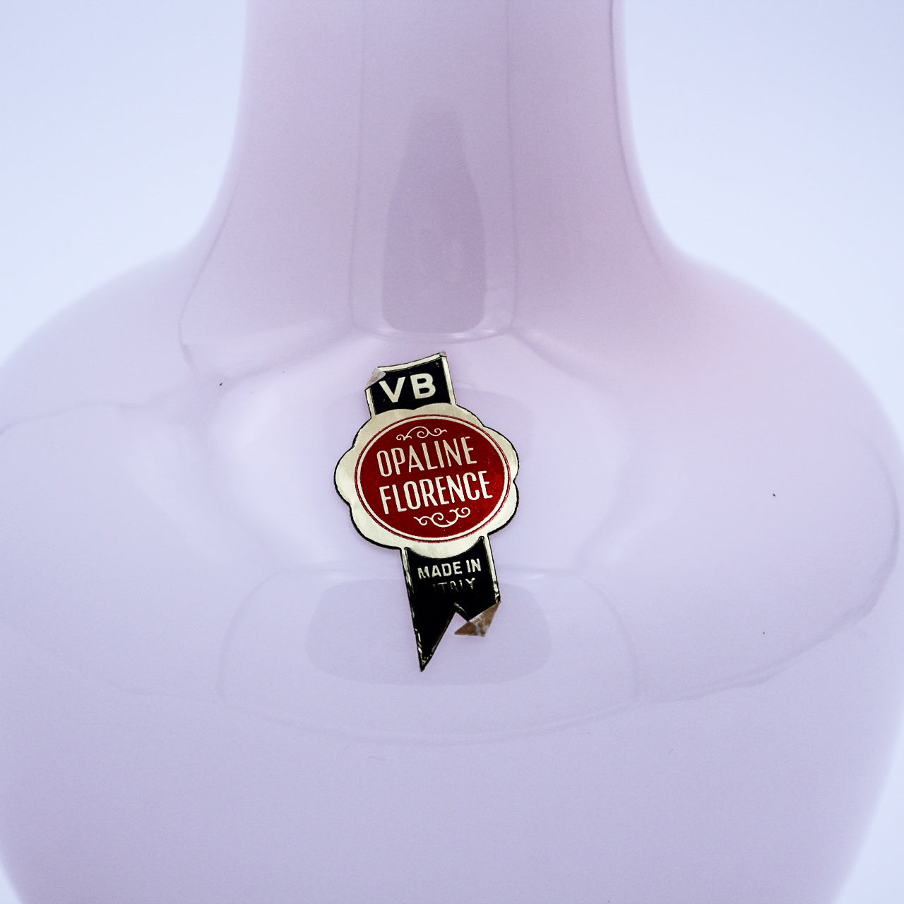 Rare Large Soft Pink Opaline Florence Vase, Made in Italy