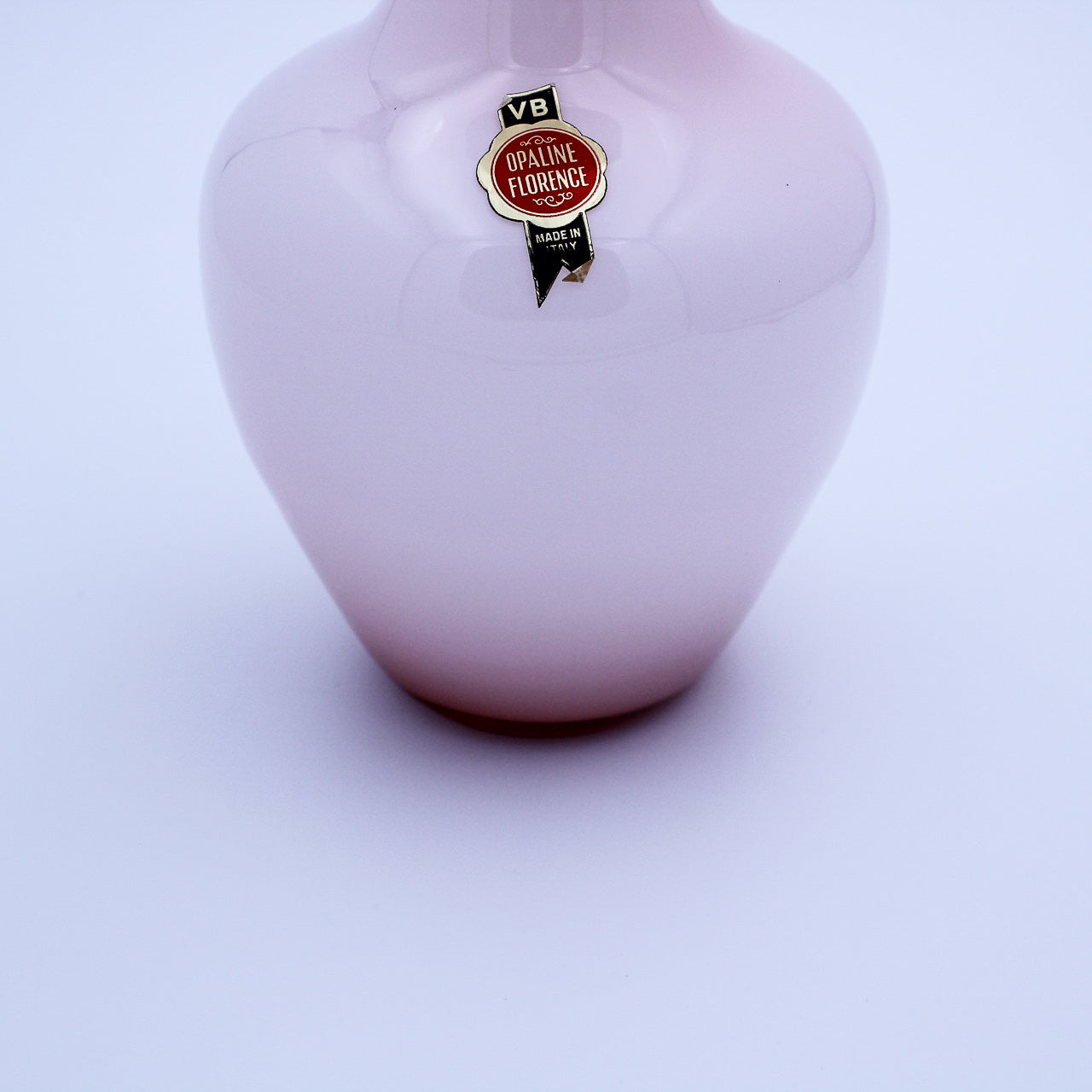 Rare Large Soft Pink Opaline Florence Vase, Made in Italy