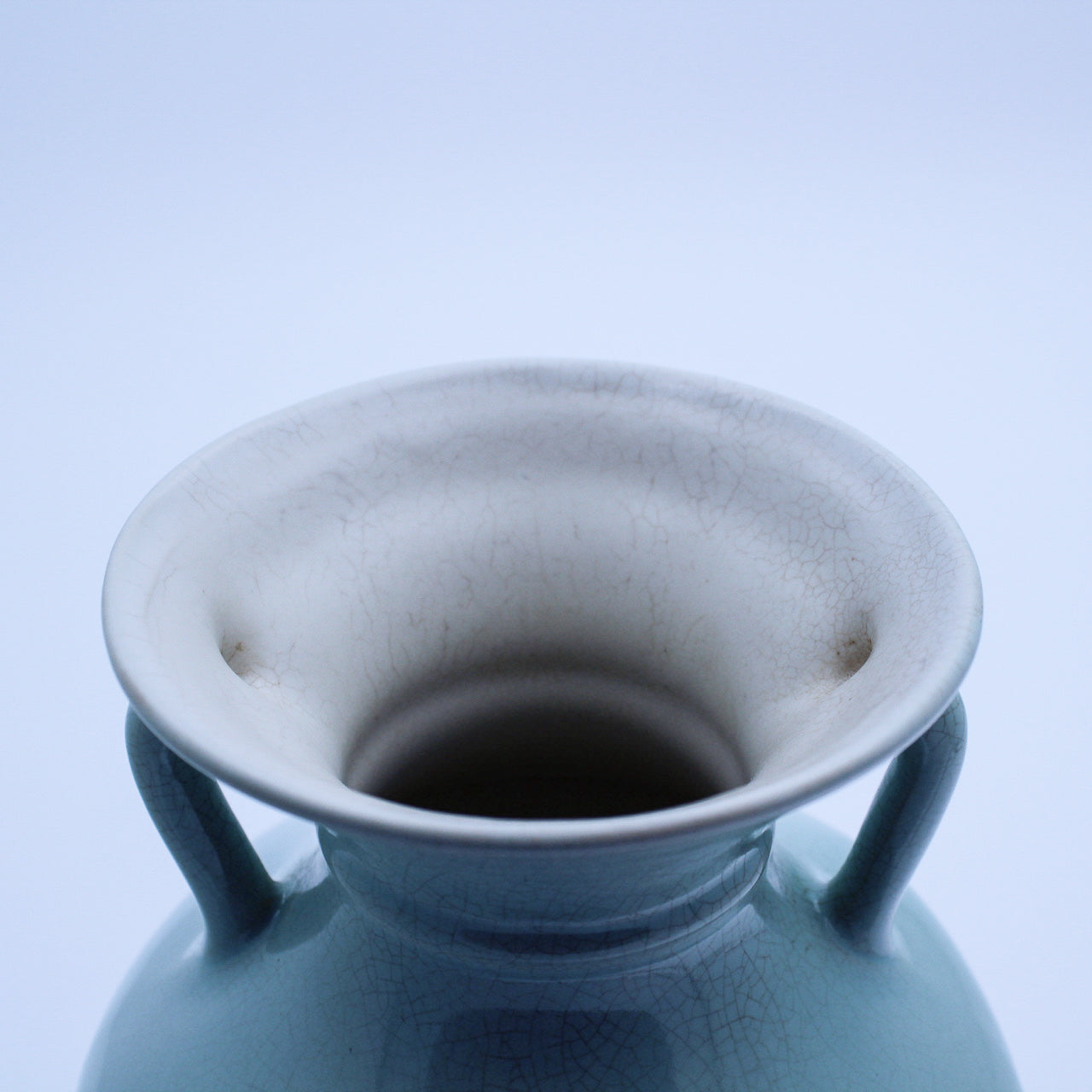 Vintage Coors Pottery Vase, Tall Pastel Green with White Interior