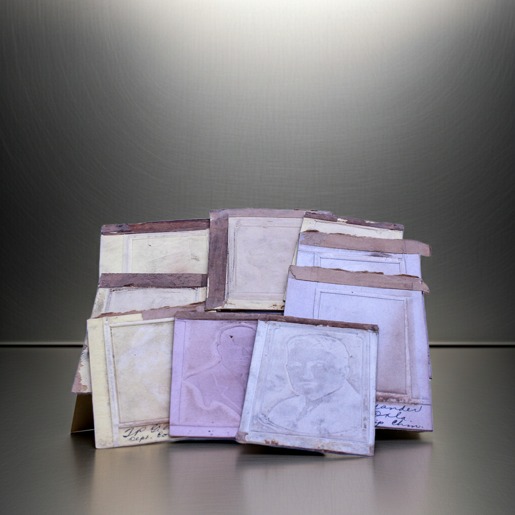 Antique Photo on Copper Printing Plate (Wood Block Mount)